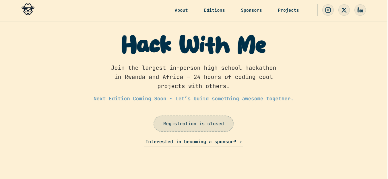 Hack With Me Website thumbnail